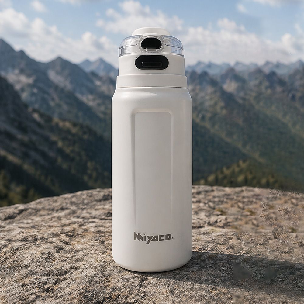 米雅可品味316不鏽鋼真空雙飲杯-600ml-1支/ 霧白色