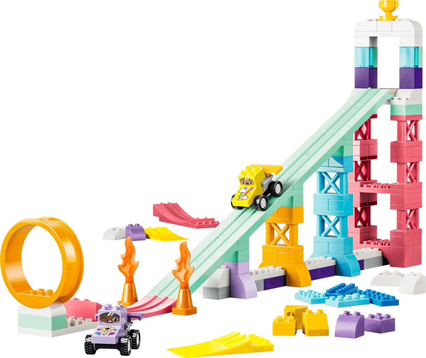 LEGO樂高積木/ 得寶/ 10478/ 3合1創意坡道與汽車套裝