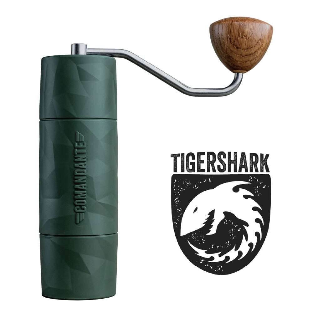 【德國】Comandante X25 德國製精品手搖磨豆機｜Forest TIGERSHARK 虎鯊刀盤/ 森林綠