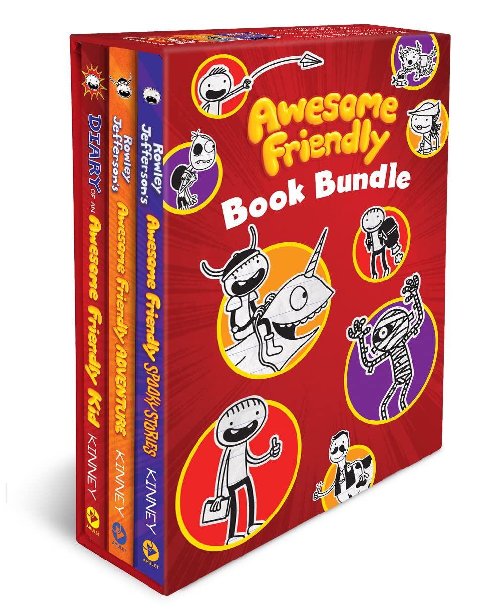 Awesome Friendly 3-Book Hardcover Gift Set: Diary of an Awesome Friendly Kid, Rowley Jefferson's Awesome Friendly Adventure, and Row