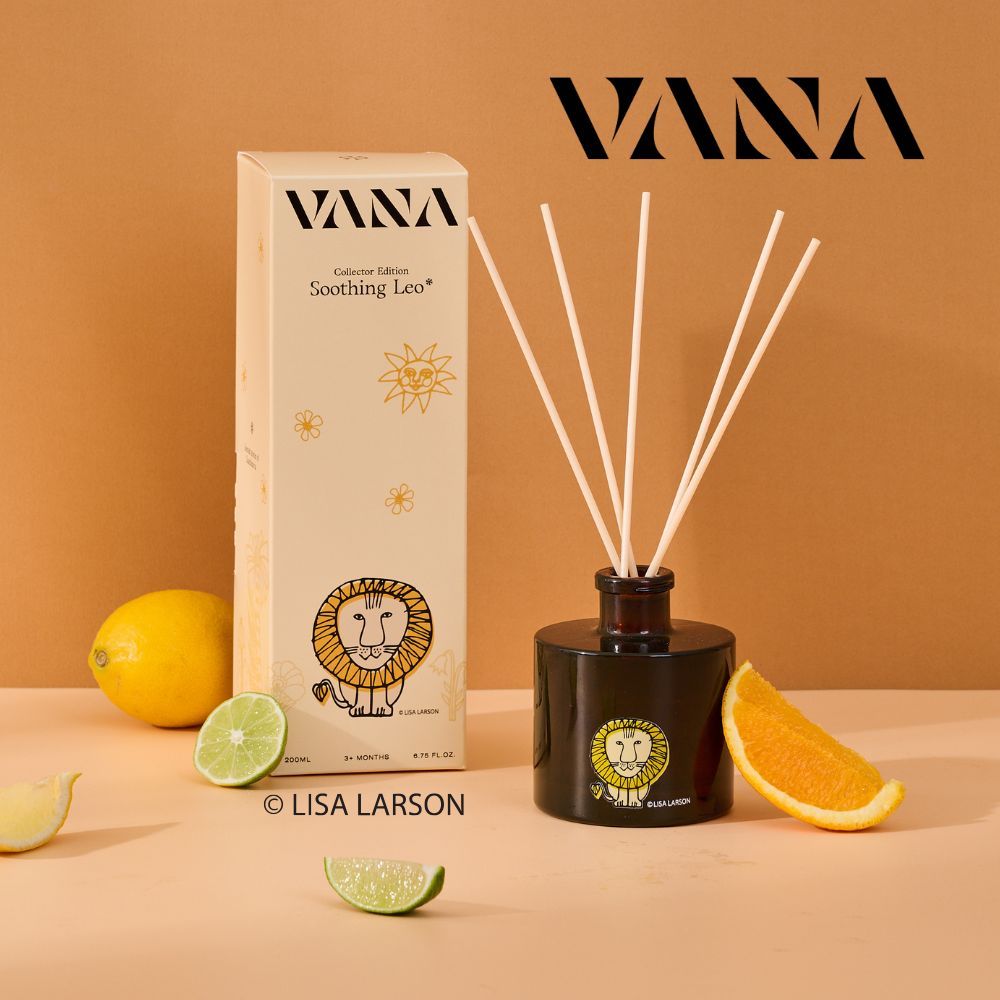 Lisa Larson聯名✦VANA Soothing Leo夏日暖獅擴香瓶/ 200ml/ 清新柑橘調