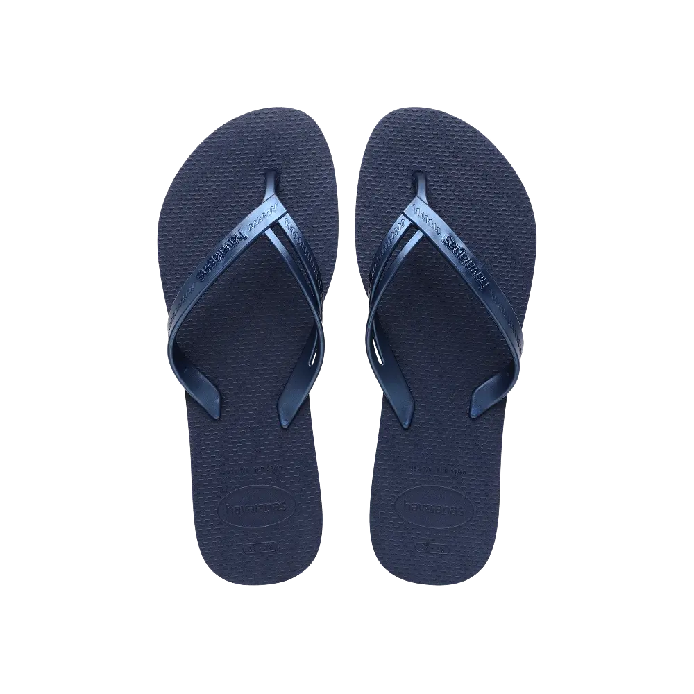 【havaianas 哈瓦仕】拖鞋 Elegance (4148801-0555W)/ 藍色/ 39/40