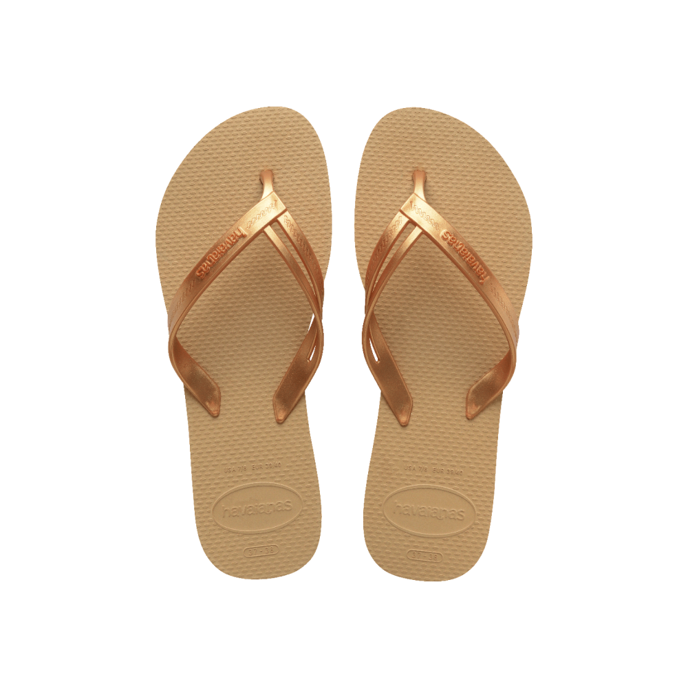 【havaianas 哈瓦仕】拖鞋 Elegance (4148801-0570W)/ 金色/ 37/38