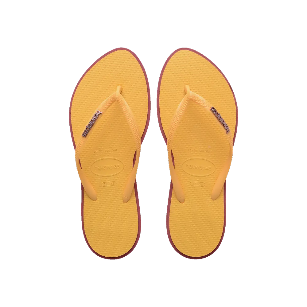【havaianas 哈瓦仕】拖鞋 Slim Point (4149584-1788W)/ 黃色/ 39/40