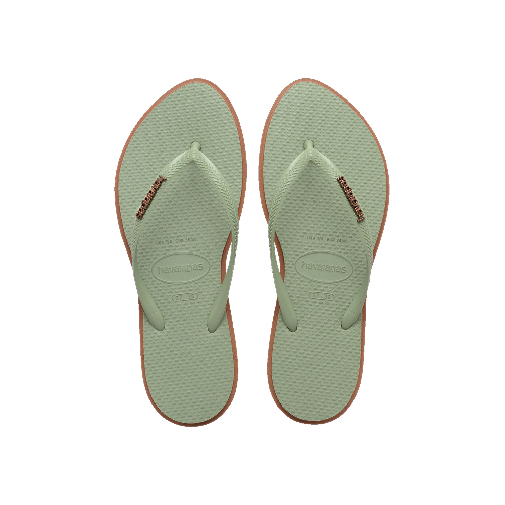 【havaianas 哈瓦仕】拖鞋 Slim Point (4149584-1797W)/ 綠色/ 35/36