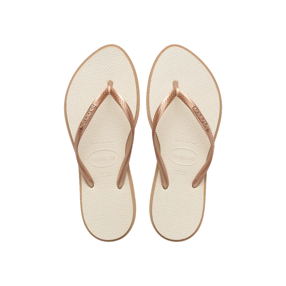 【havaianas 哈瓦仕】拖鞋 Slim Point (4149584-6842W)/ 金色/ 39/40