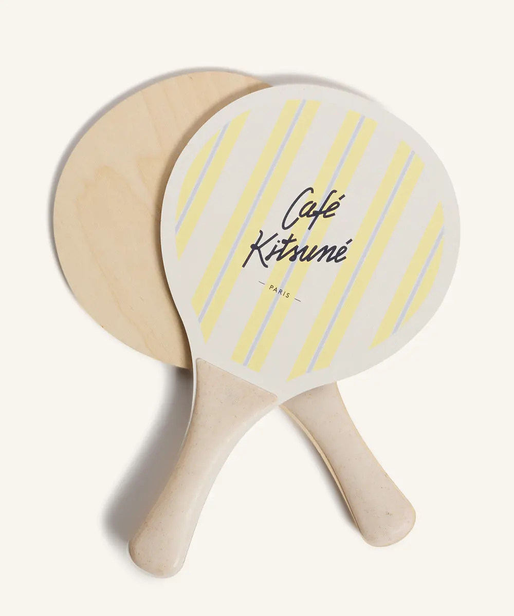 CAFÉ KITSUNÉ 手繪LOGO沙灘球拍