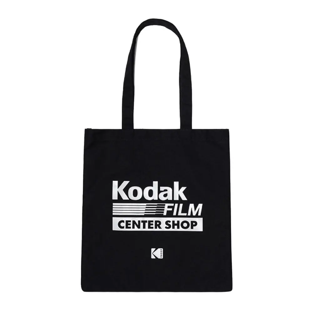 韓國 KODAK Center Shop 大容量帆布托特包 黑色BLACK