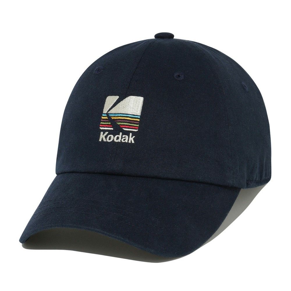 韓國 KODAK 彩虹刺繡棒球帽/ 海軍藍NAVY/ 預購 M-L