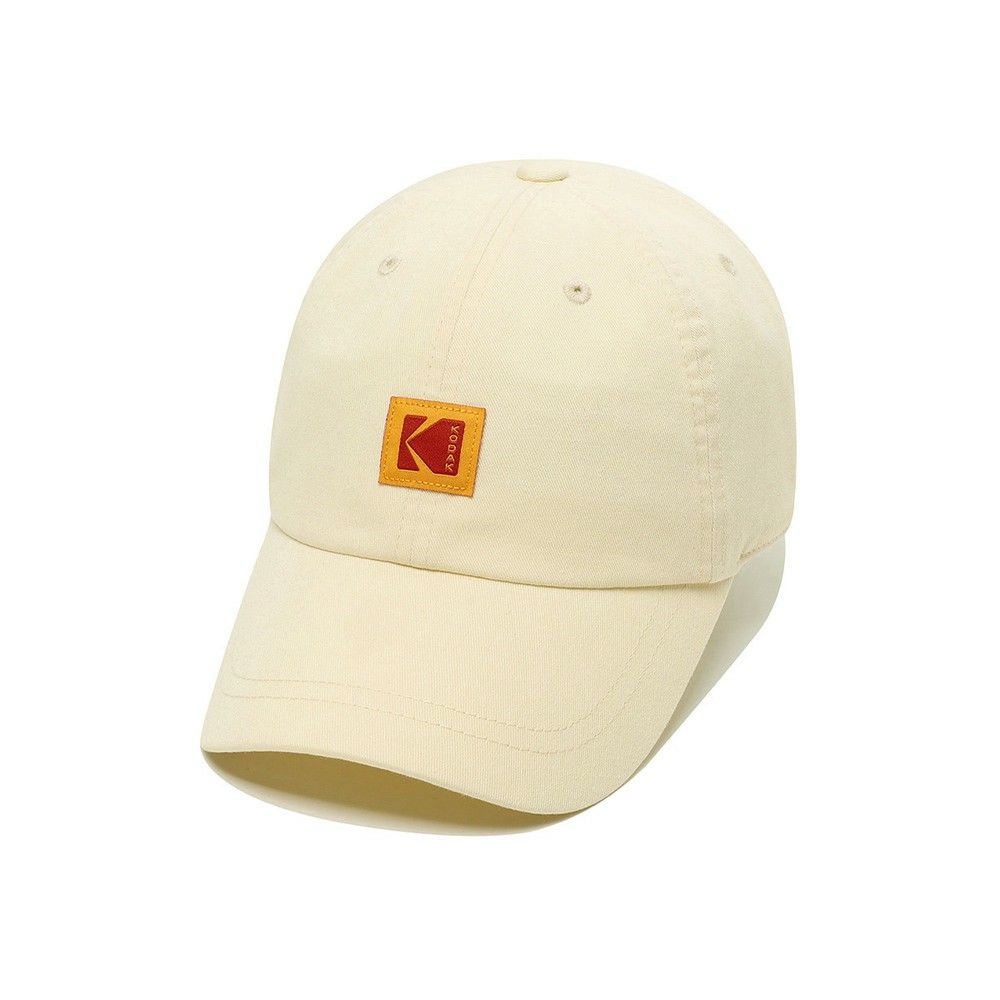 韓國 KODAK 方形標誌棒球帽/ 象牙白IVORY/ 預購 M-L