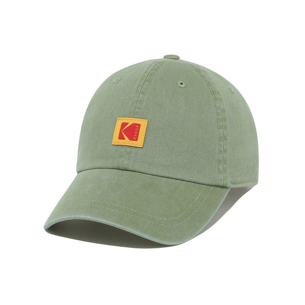 韓國 KODAK 方形標誌棒球帽/ 卡其色KHAKI/ 預購 L-XL
