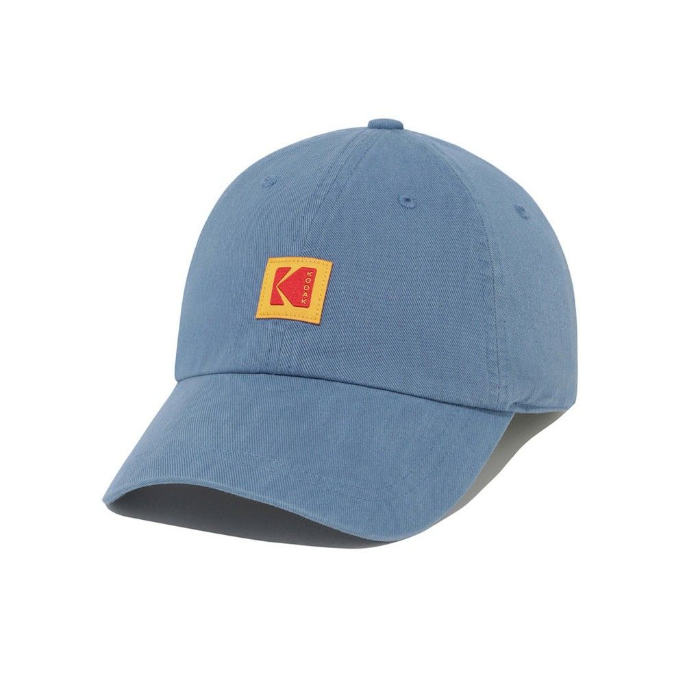 韓國 KODAK 方形標誌棒球帽/ 淺藍色LIGHT BLUE/ 預購 M-L
