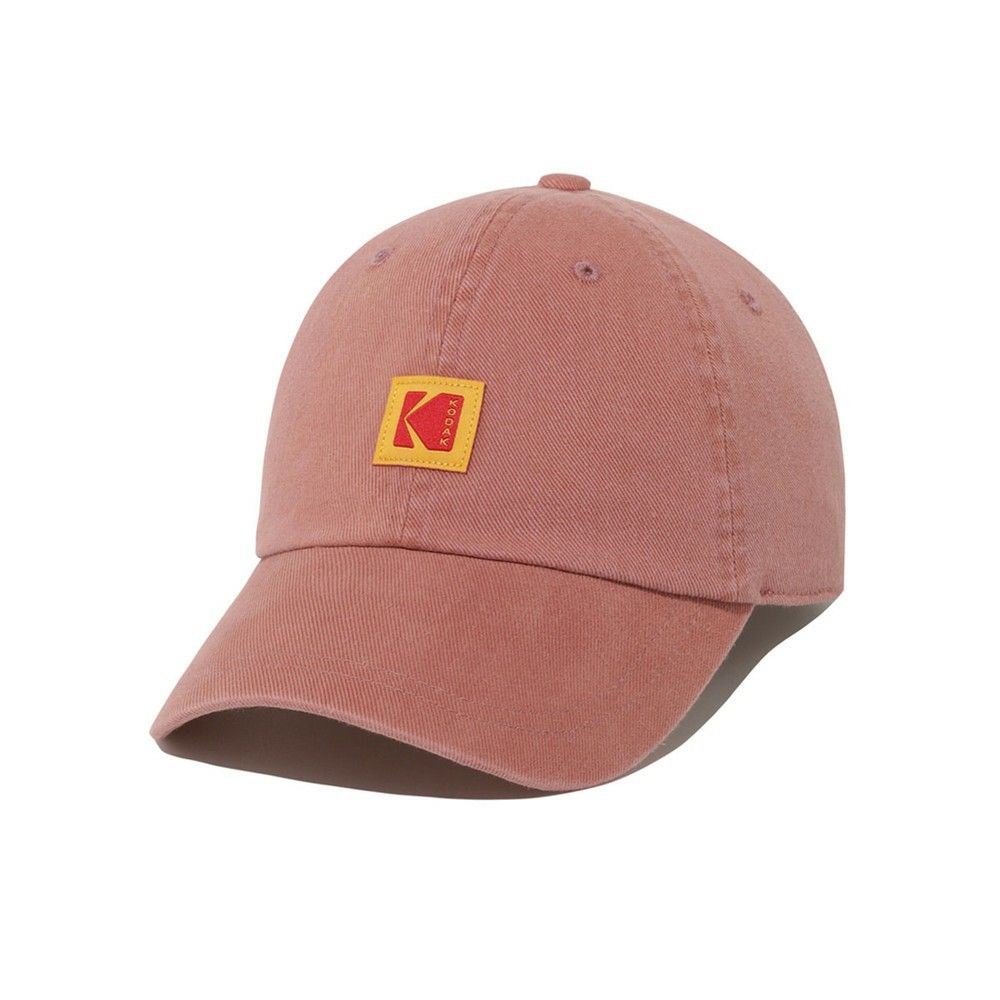 韓國 KODAK 方形標誌棒球帽/ 深粉色D.PINK/ 預購 L-XL