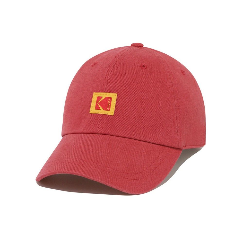 韓國 KODAK 方形標誌棒球帽/ 紅色RED/ 預購 L-XL