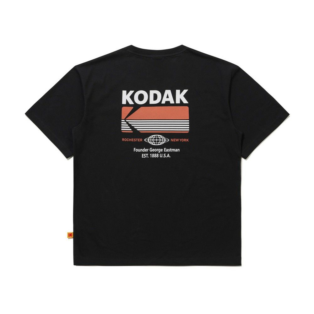 韓國 KODAK aerocool大圖案短袖T恤/ 黑色BLACK/ 預購 M