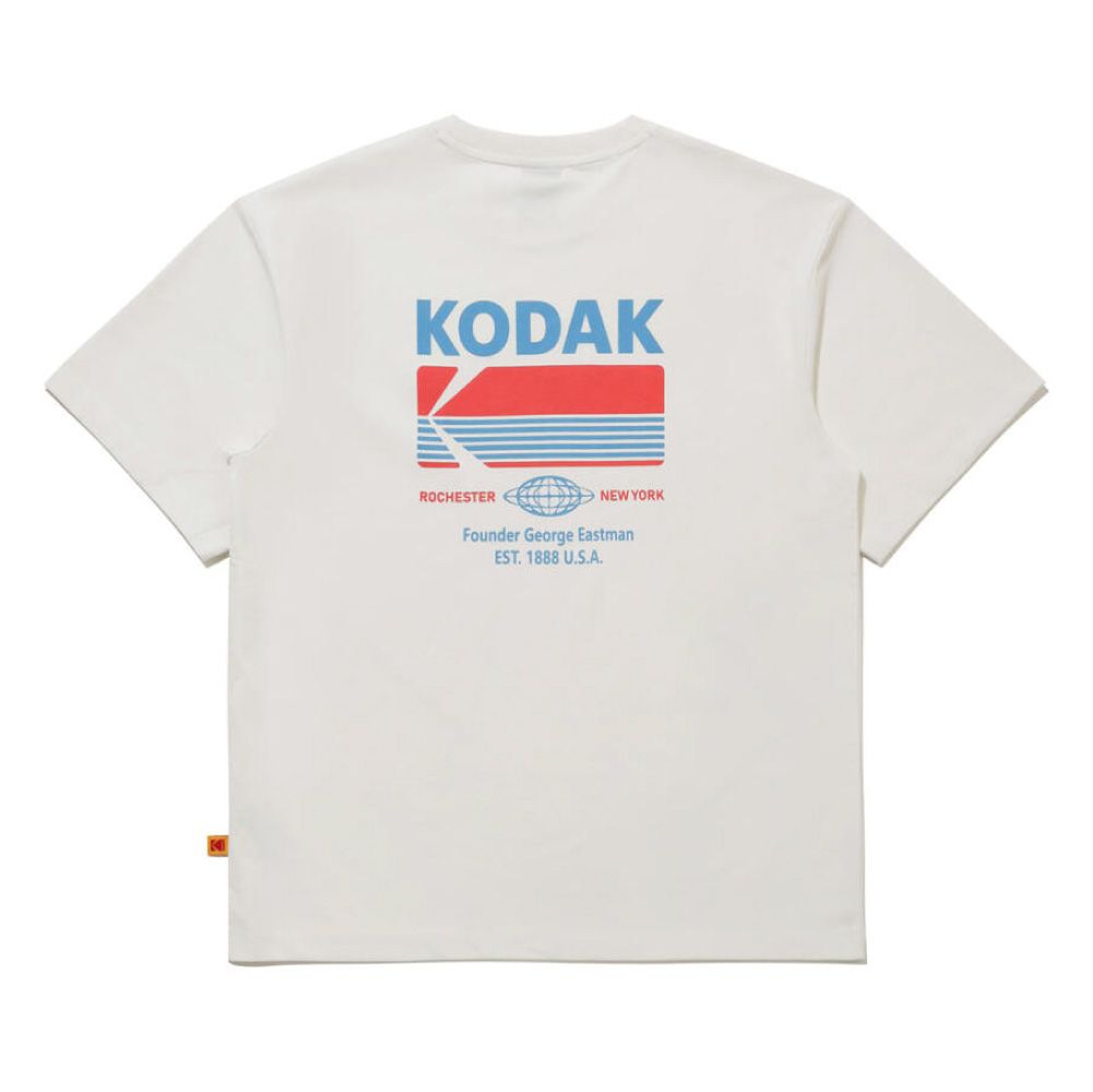 韓國 KODAK aerocool大圖案短袖T恤/ 象牙白IVORY/ 預購 M