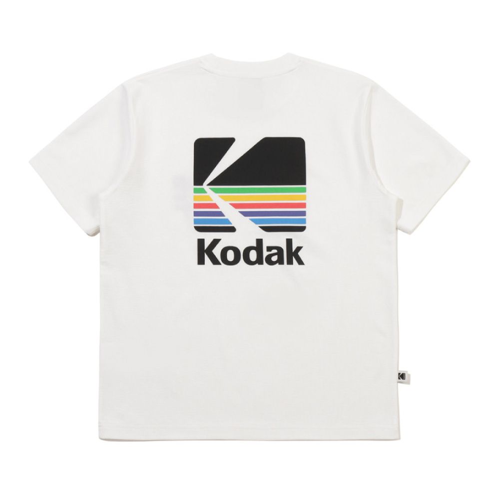 韓國 KODAK 彩虹 Sorona機能短袖T恤/ 白色WHITE/ 預購 M