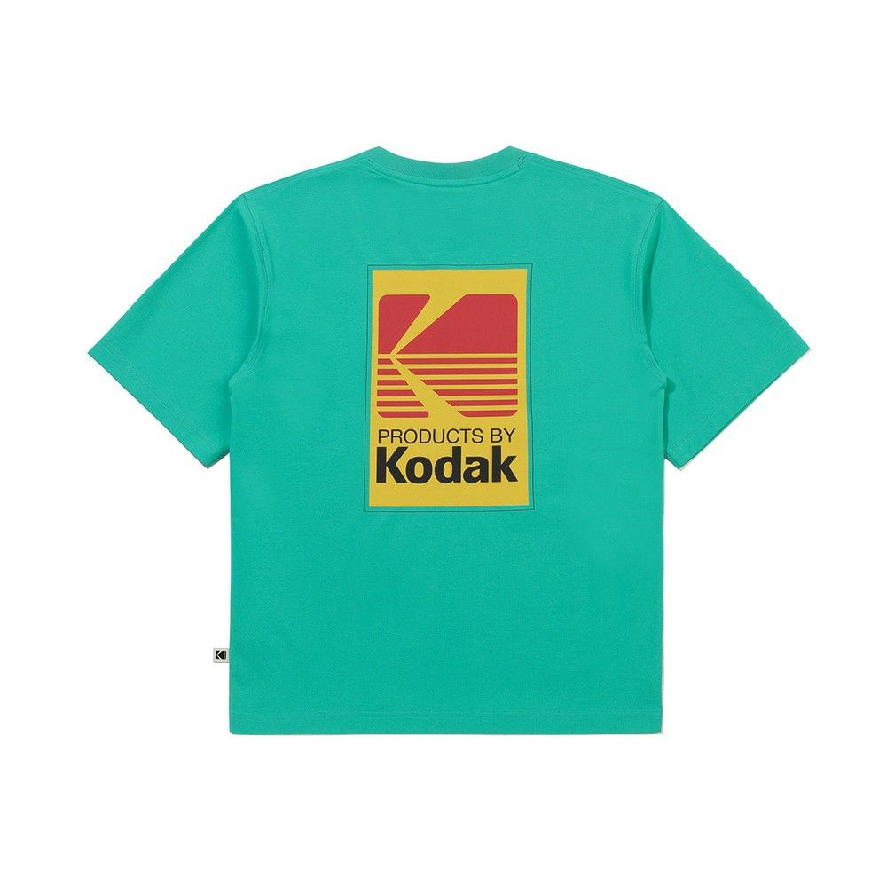 韓國 KODAK 大標誌配色短袖T恤/ 綠色GREEN/ 預購 M