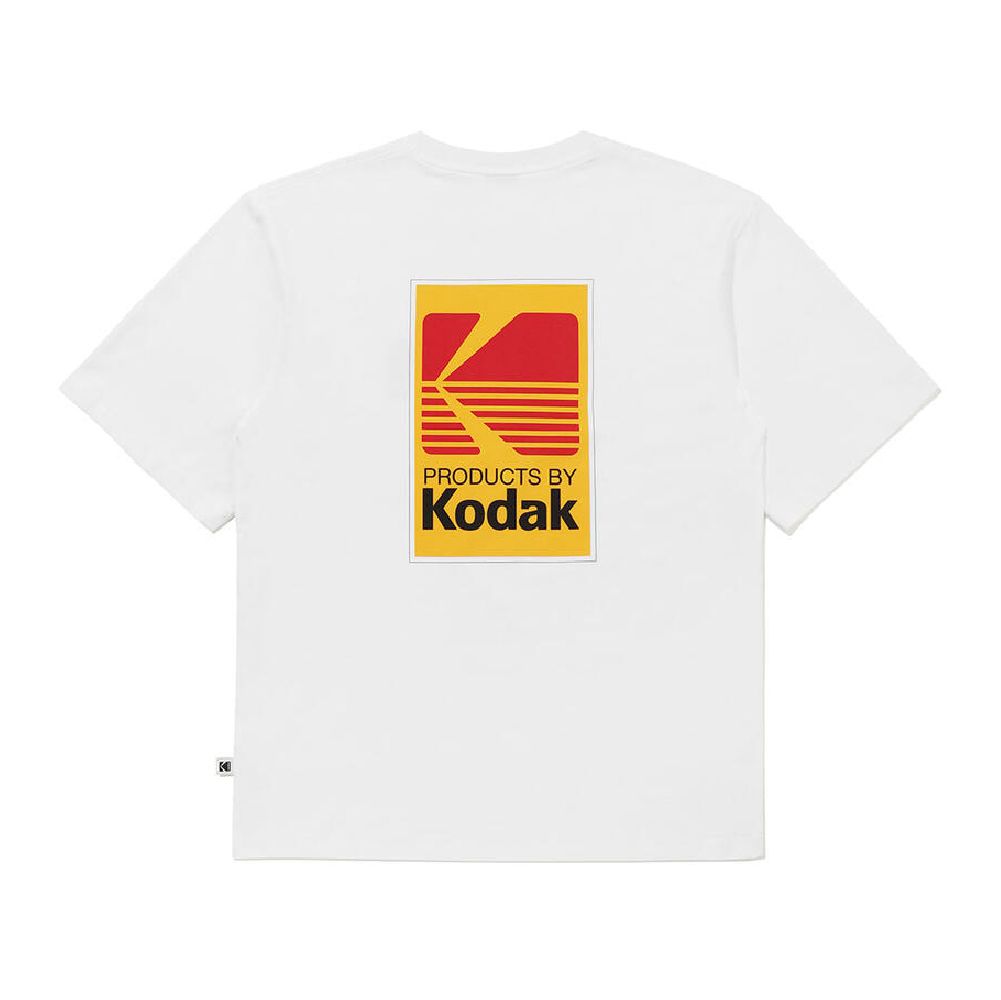 韓國 KODAK 大標誌配色短袖T恤/ 白色WHITE/ 預購 M