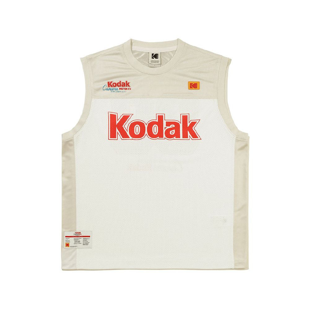 韓國 KODAK 網眼無袖背心/ 白色WHITE/ 預購 M
