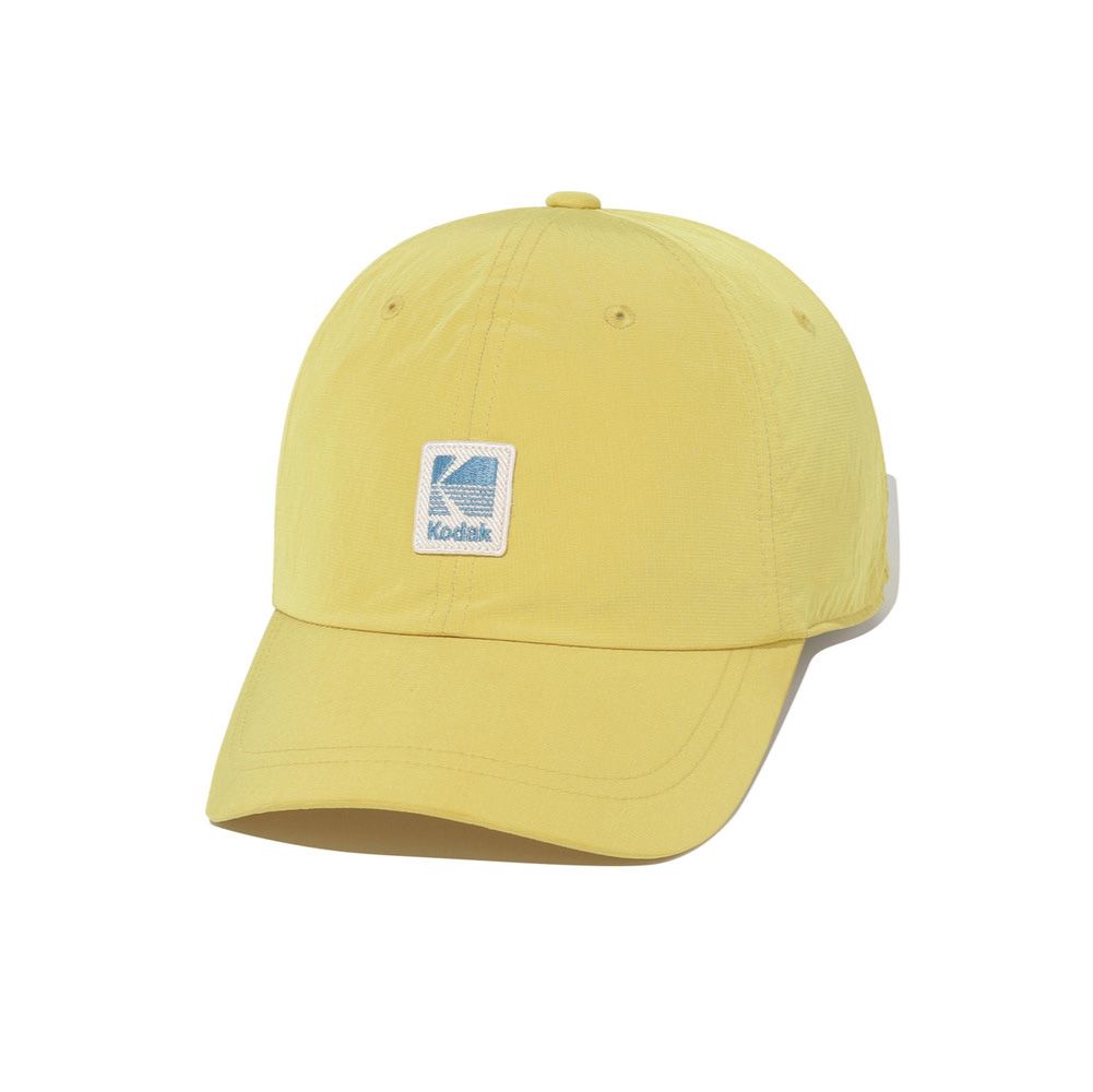 韓國 KODAK 藍標誌寬鬆棒球帽/ 黃色YELLOW/ 預購 M-L