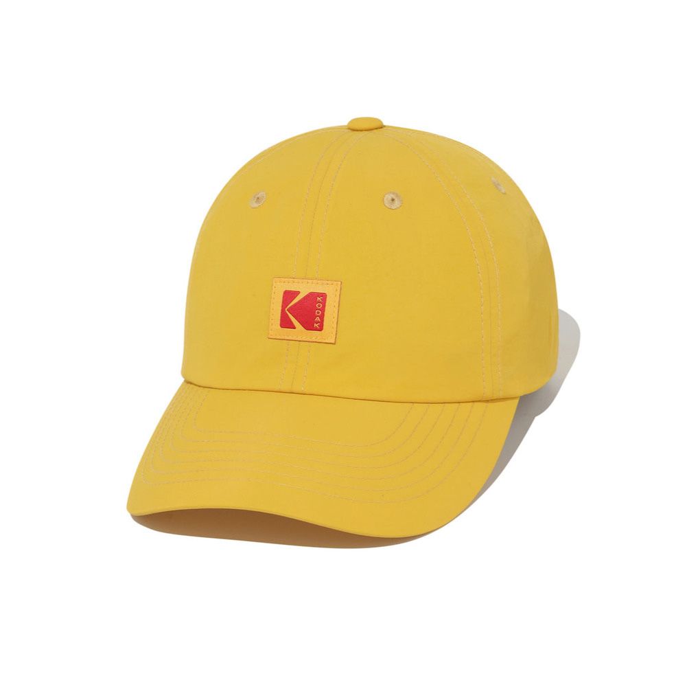 韓國 KODAK 方形標誌尼龍棒球帽/ 黃色YELLOW/ 預購 M-L