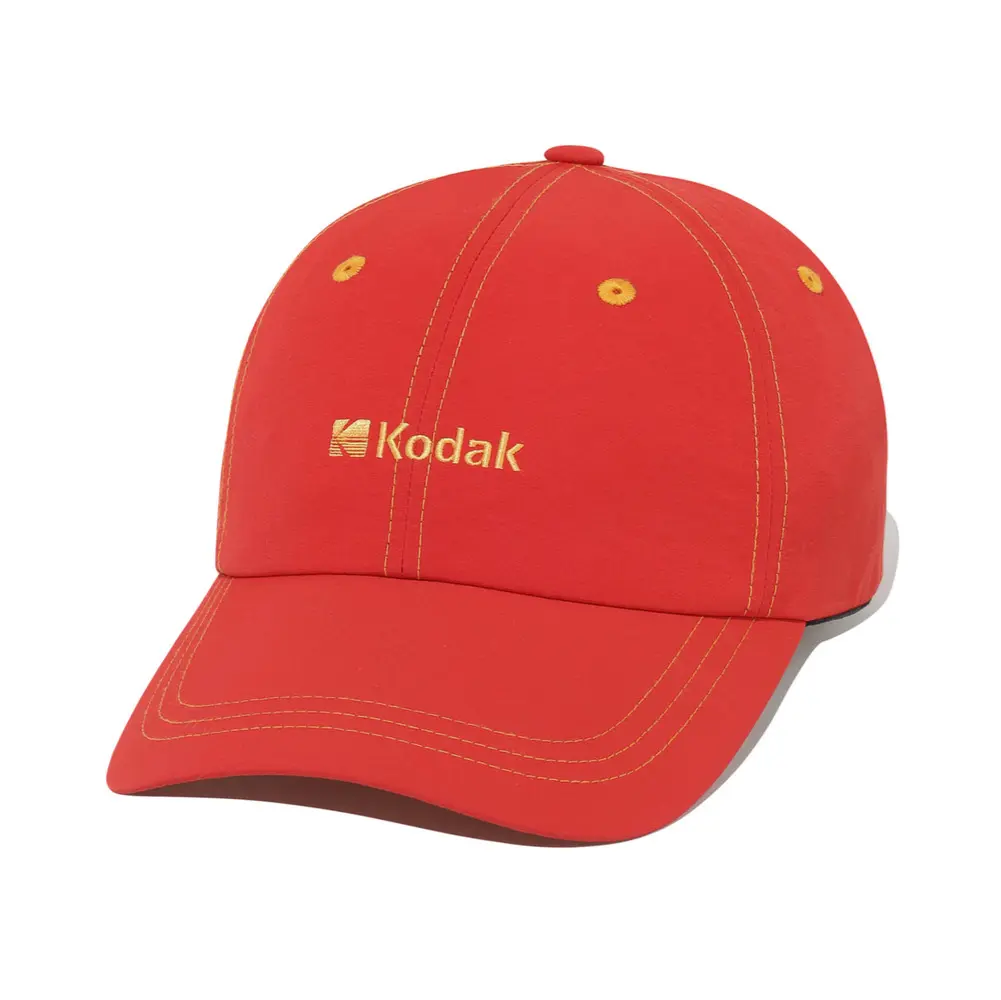韓國 KODAK 寬版尼龍棒球帽/ 紅色RED/ 預購 M-L