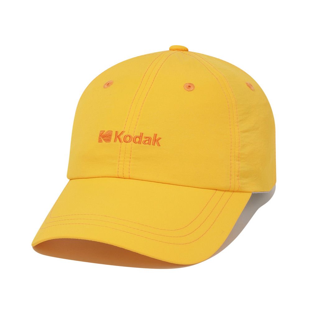韓國 KODAK 寬版尼龍棒球帽/ 黃色YELLOW/ 預購 M-L
