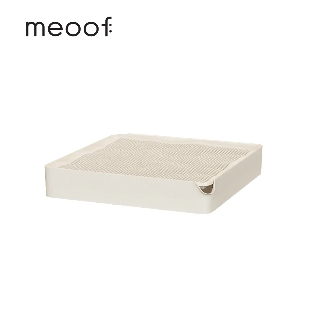 meoof 無邊泳池控砂盒 漏砂盒  杏仁奶白