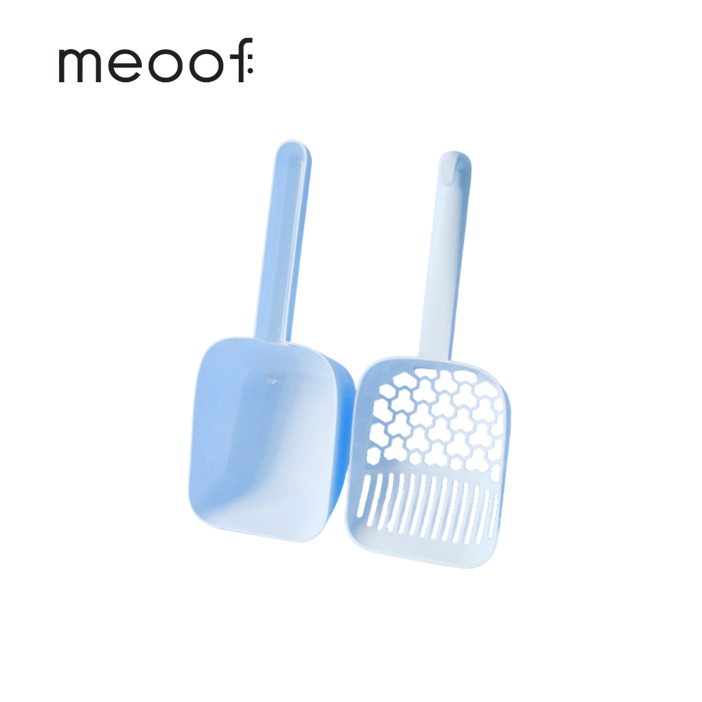 meoof 貓砂鏟套組(大別墅貓砂盆專用) 藻藍優格