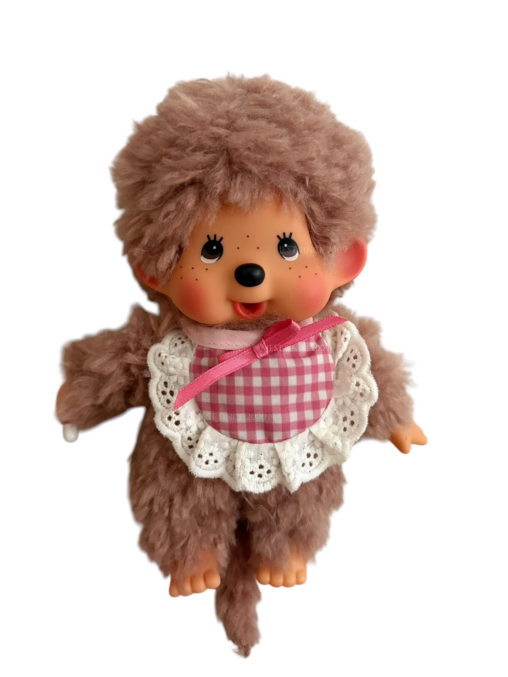 【現貨】日本 甜美捲毛Monchhichi 蒙奇奇超人氣娃娃(201297/棕/粉/捲毛/夢奇奇/擺飾/娃娃/平行輸入)