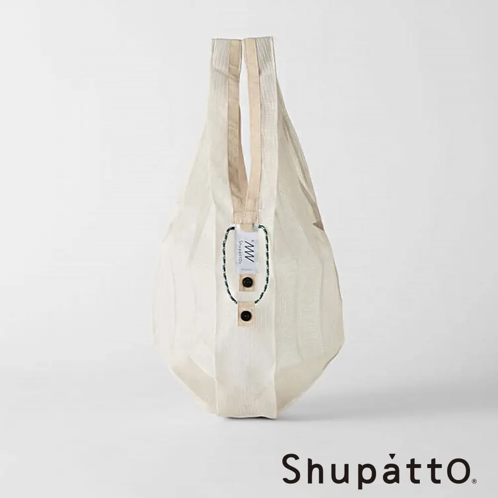 Shupatto 水滴型戶外系列秒收環保時尚網袋-小9L 米色