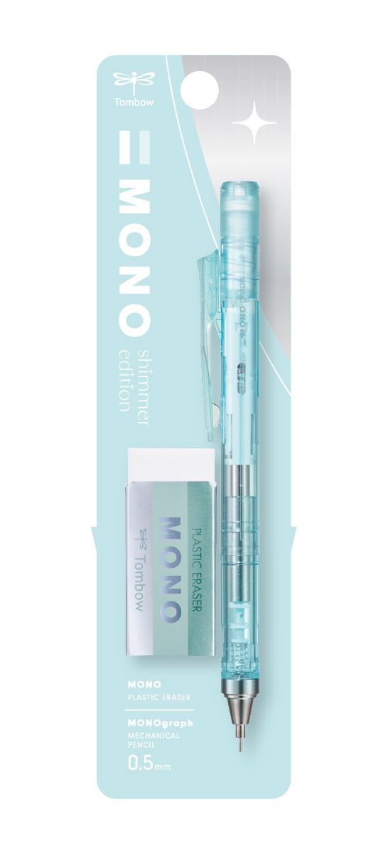 Tombow MONO graph 0.5自動鉛筆+橡皮擦組/ 閃耀系列/ 薄荷