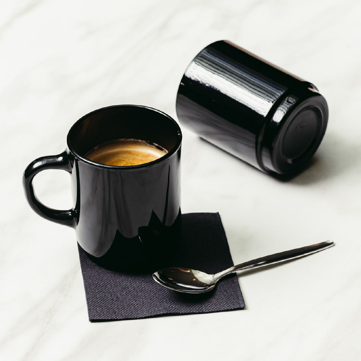 法國Duralex馬克杯雙杯組 (Versailles 260ml/ 黑色2入)