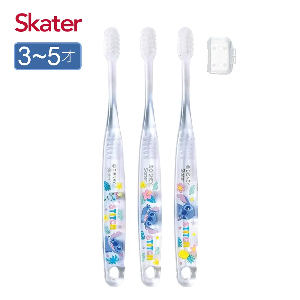 Skater兒童牙刷/ 3-5歲/ 3入組/ 史迪奇