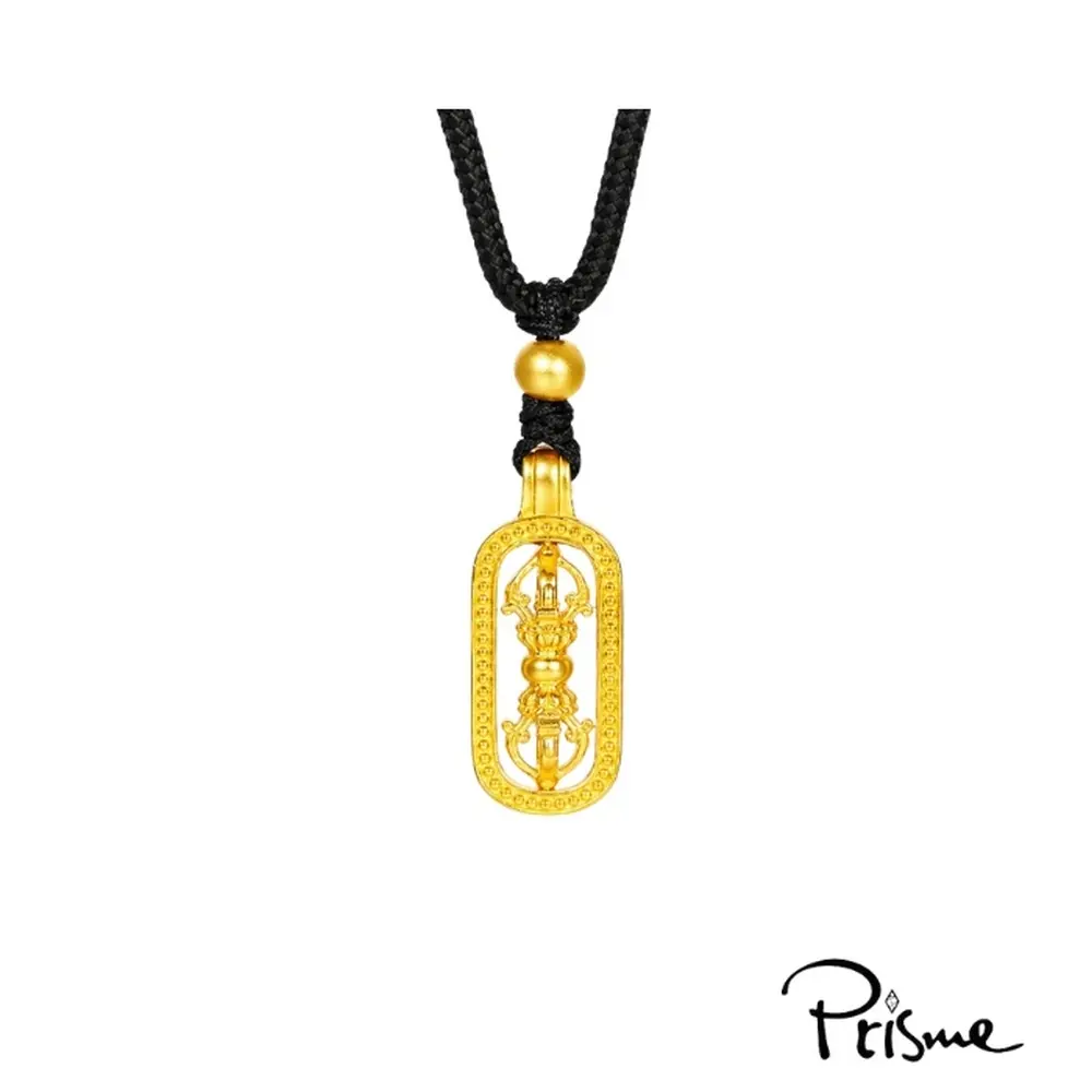 【Prisme Gold】純金999金剛杵 男士黃金編織項鍊 (約重0.08錢±0.03)