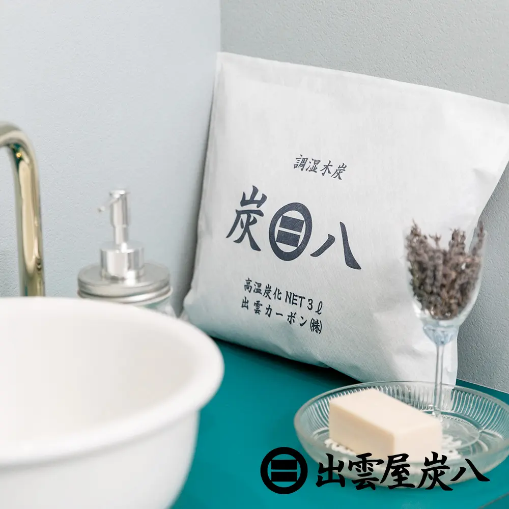 出雲屋炭八車內專用方形調濕木炭/ 3L