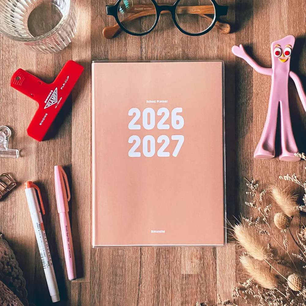 2026-2027 Dimanche好好學年誌/ 柿紅