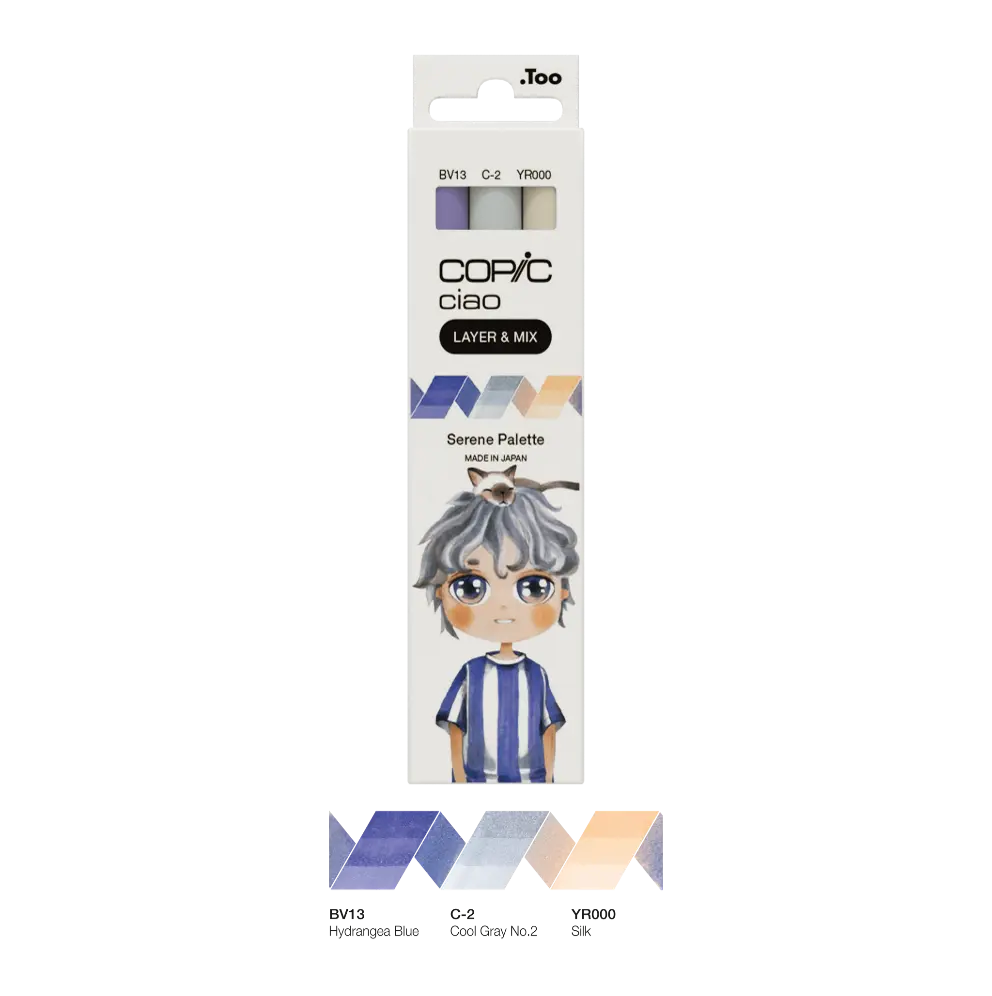 COPIC CIAO Layer&Mix麥克筆/ 人物恬靜色/ 3支入
