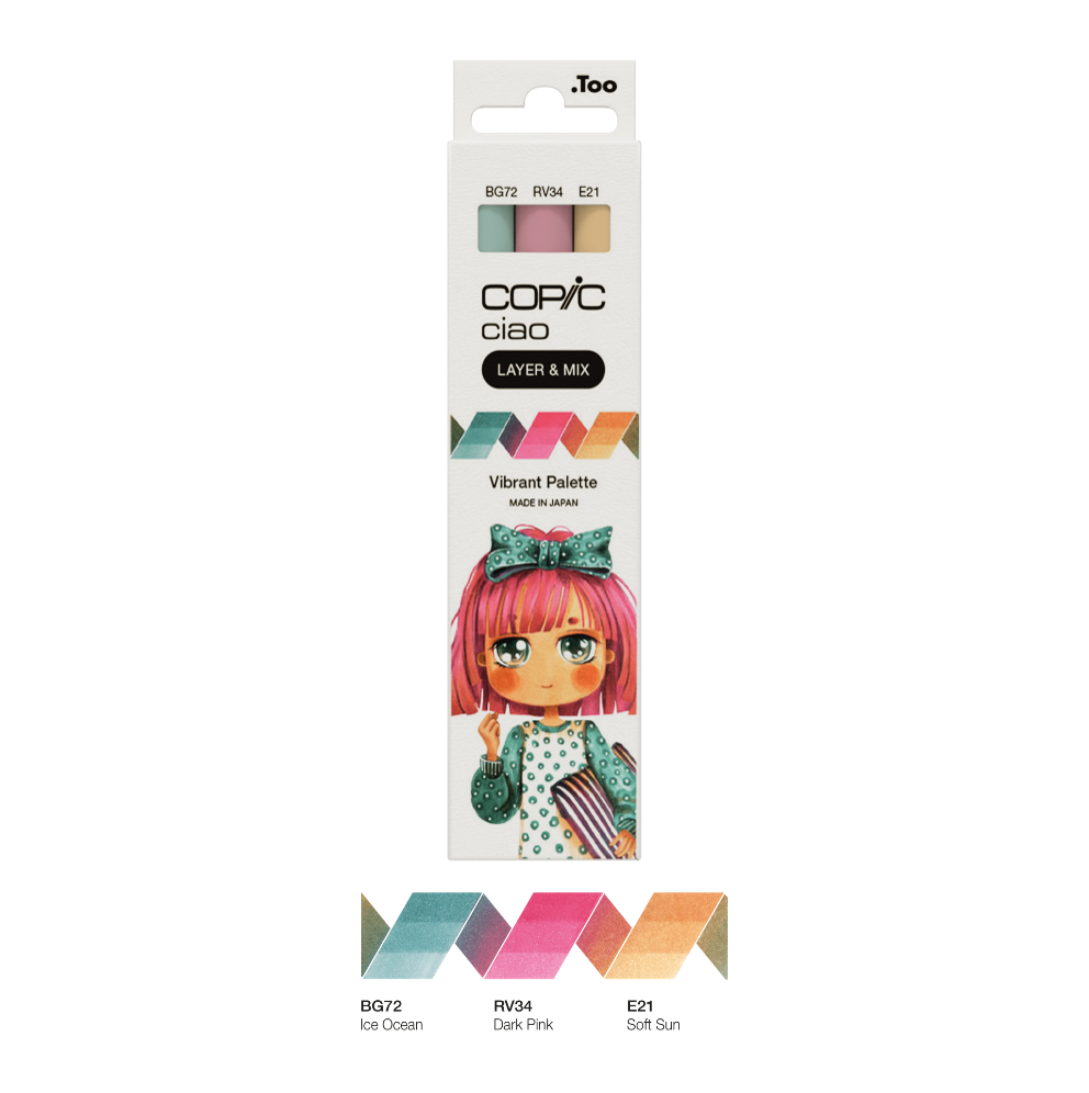 COPIC CIAO Layer&Mix麥克筆/ 人物鮮豔色/ 3支入