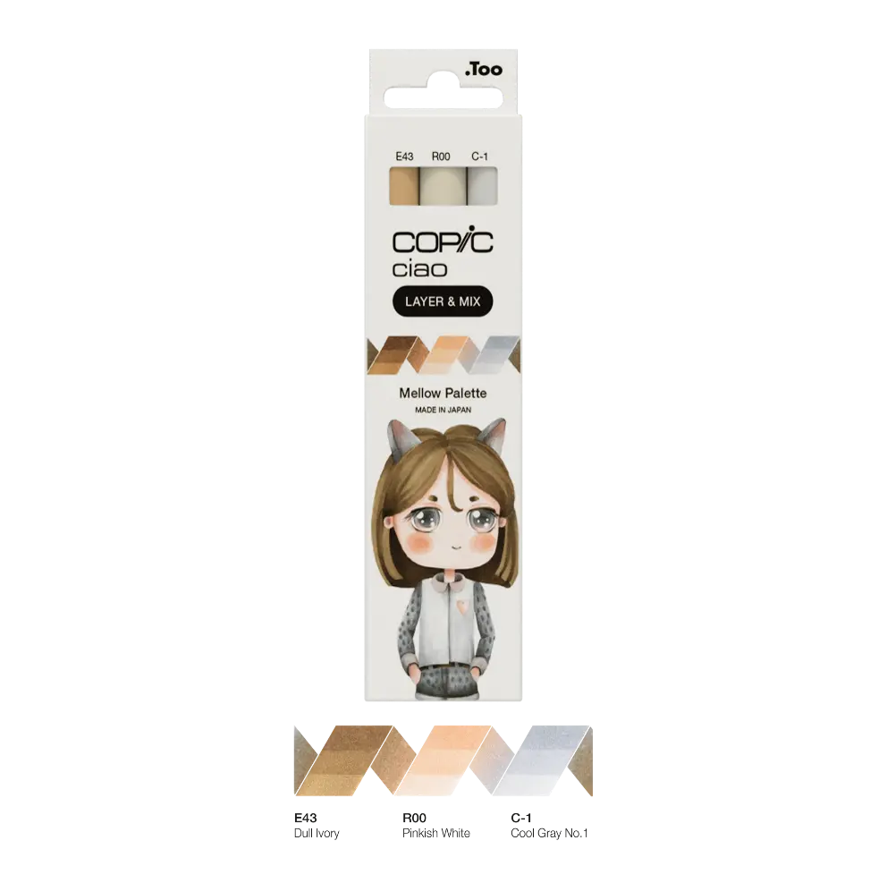 COPIC CIAO Layer&Mix麥克筆/ 人物柔和色/ 3支入