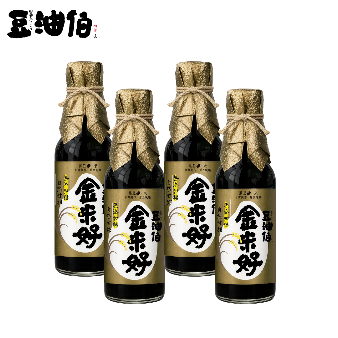 【豆油伯】金米好無添加糖釀造醬油四入組