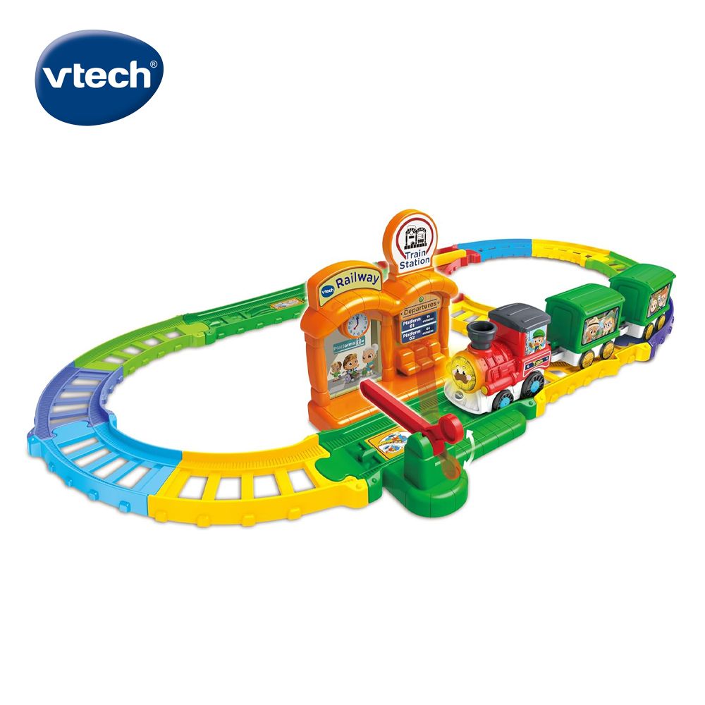 vtech嘟嘟聲光互動車/ 歡樂小火車軌道組