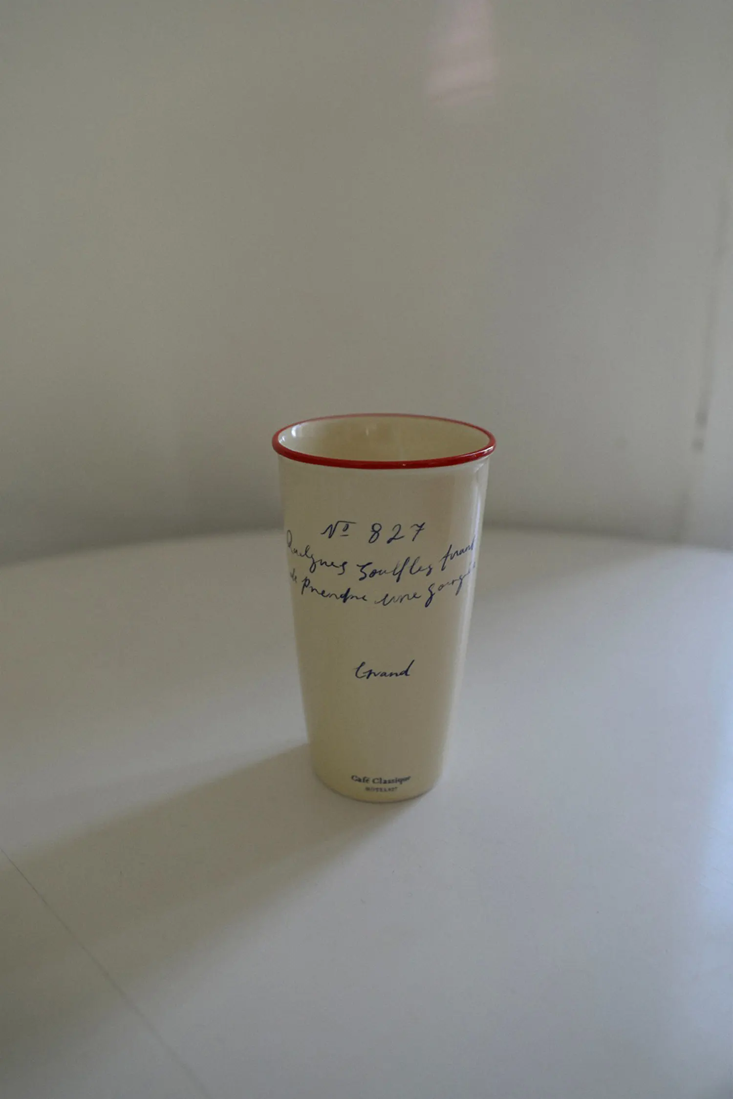 韓國 HÔTEL PARIS CHILL 復古手寫陶瓷杯/ 檸檬雪寶