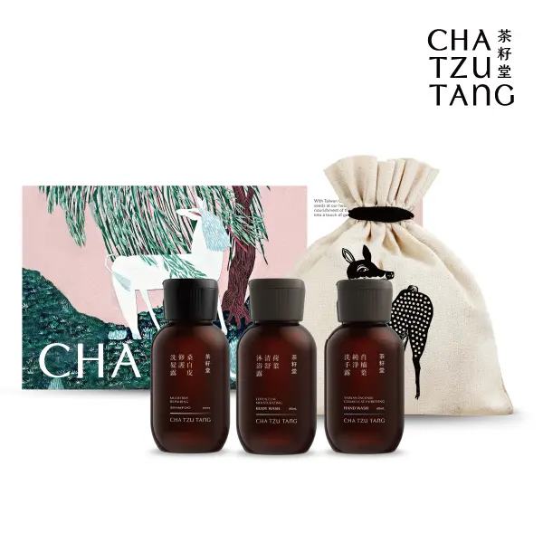 茶籽堂 胭脂馬版畫小鹿袋隨身禮