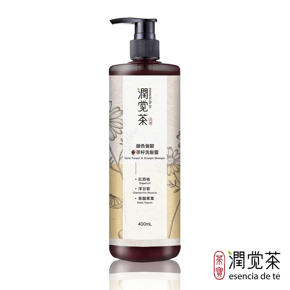 茶寶 潤覺茶鎖色強韌茶籽洗髮露/ 400ml