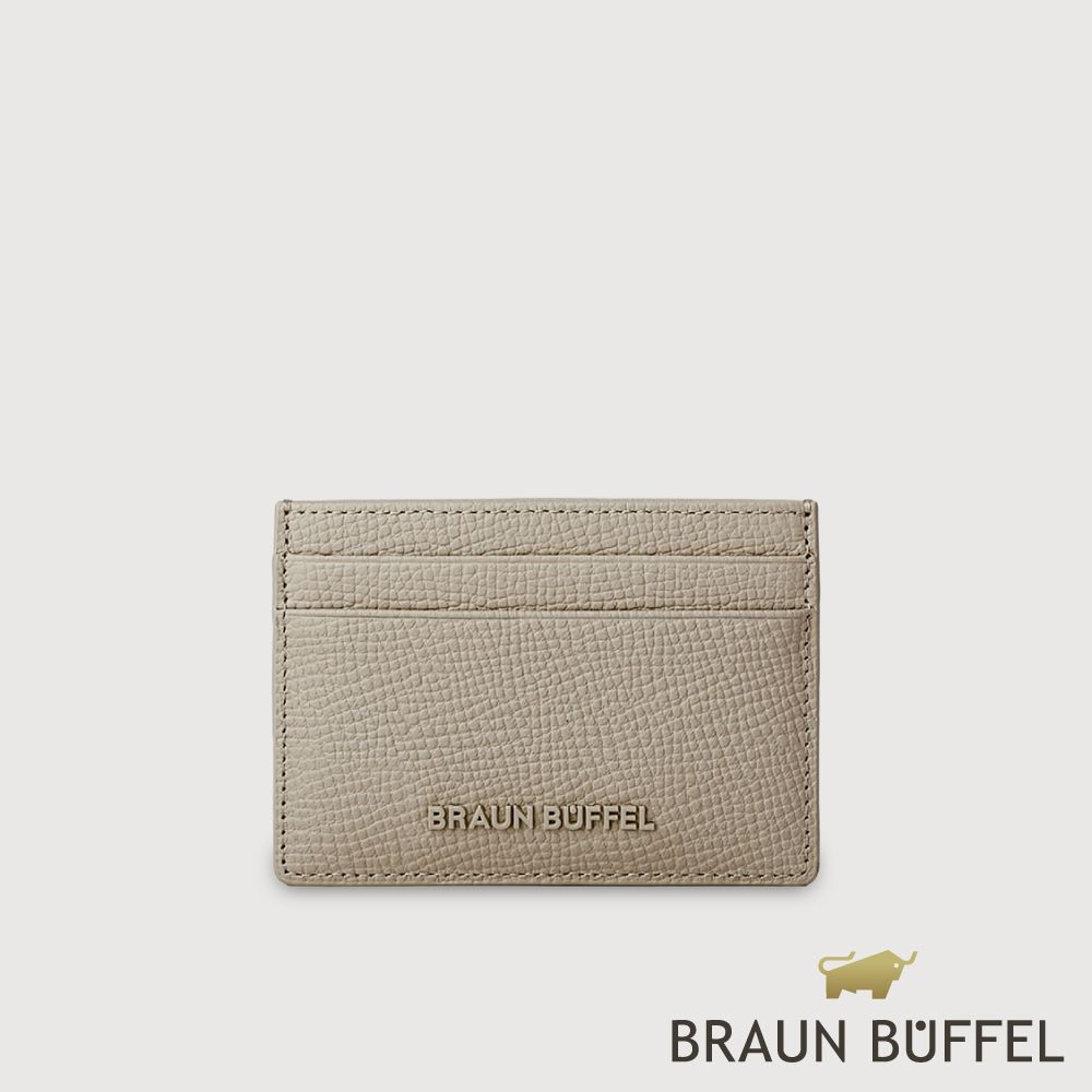 【BRAUN BUFFEL 德國小金牛】台灣總代理 妮娜-A 4卡卡夾-沙丘色/BF883-151-MDT