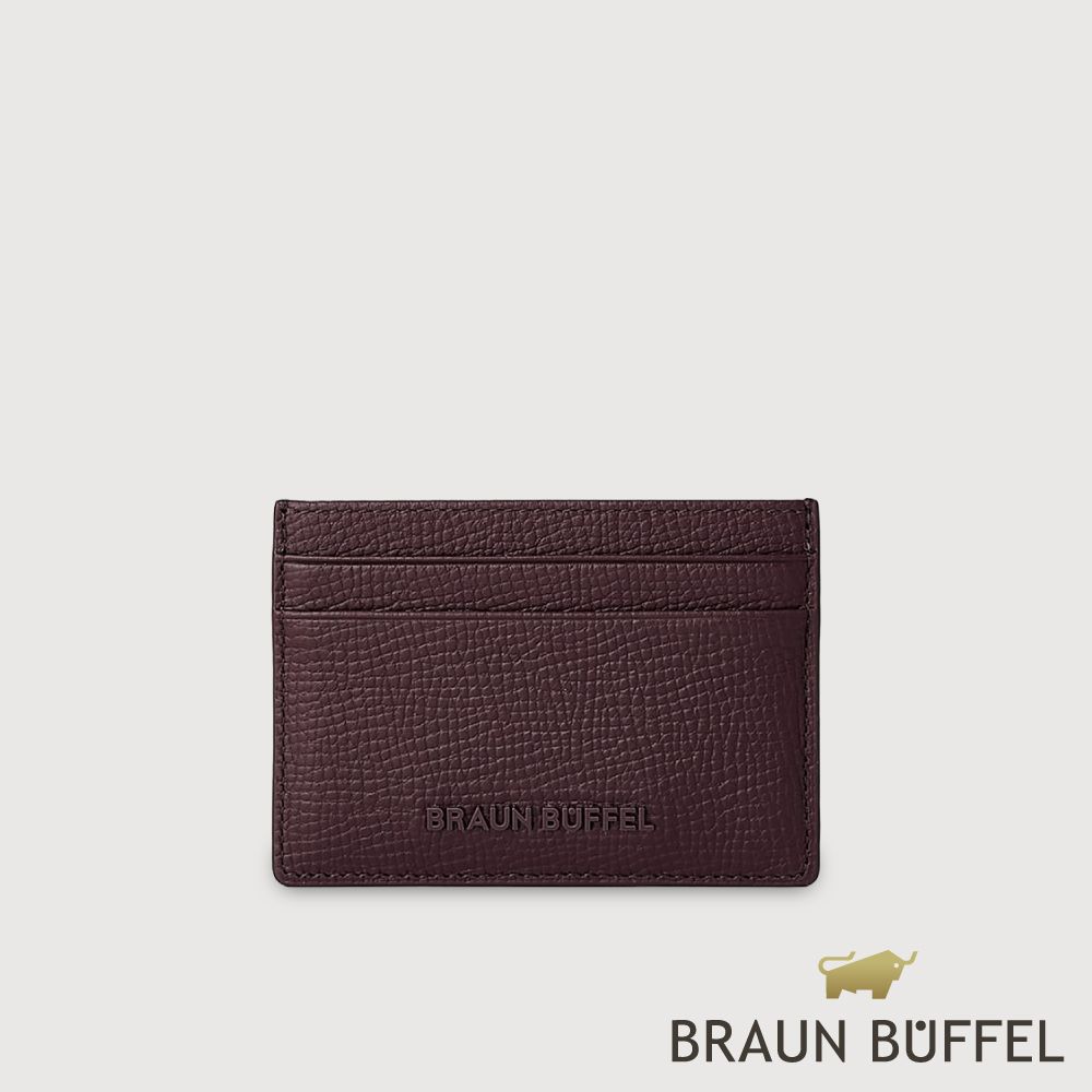 【BRAUN BUFFEL 德國小金牛】台灣總代理 妮娜-A 4卡卡夾-酒棕色/BF883-151-TP