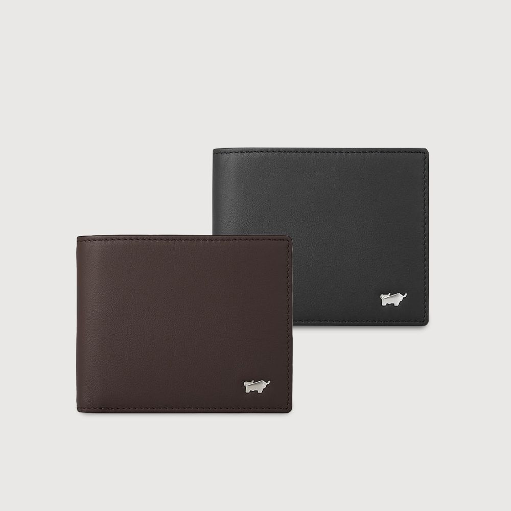 【BRAUN BUFFEL 德國小金牛】台灣總代理 彬達 8卡男夾-培土棕/BF584-313-POS