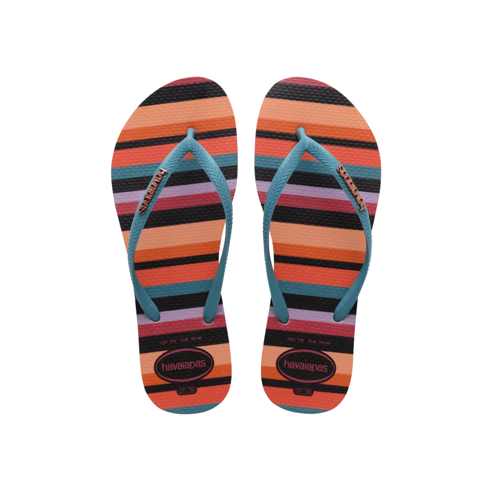 【havaianas 哈瓦仕】拖鞋 Slim Patchwork 幾何拼接款 (4148944-9659W)/ 多色/ 39/40